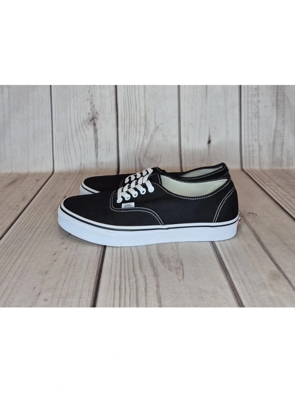 Vans Men’s Size 11.5/ Women’s Size 13 Black White Canvas Skate Shoes - Picture 4 of 11